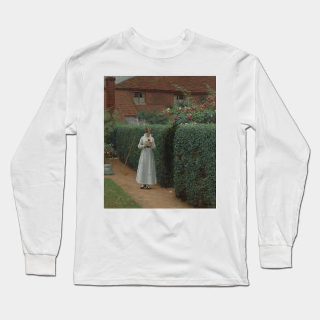 Le Billet Doux by Edmund Leighton Long Sleeve T-Shirt by Classic Art Stall